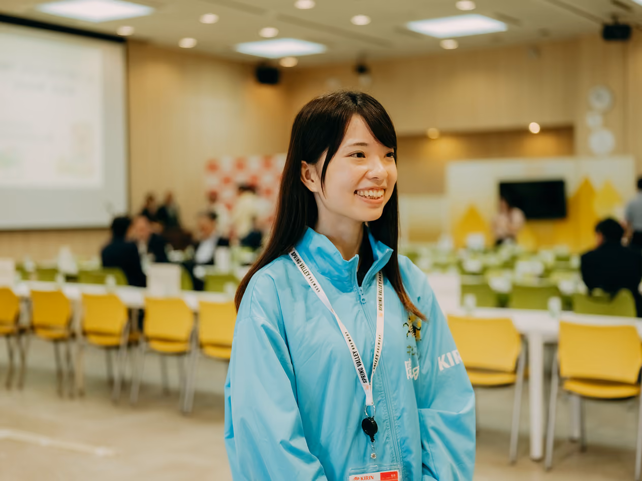 Yuka Sakuma, in charge of career education at the Kirin Brewery Sendai Plant Yuka Sakuma, who oversees this program, explains the significance of career education as follows.